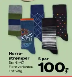 Kvickly Herre- strømper tilbud