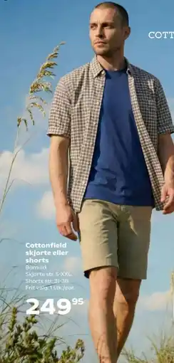 Kvickly Cottonfield skjorte eller shorts tilbud