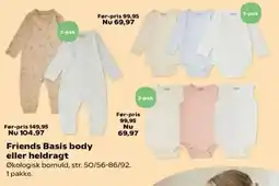 Kvickly Friends Basis body eller heldragt tilbud