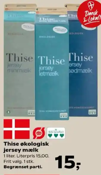 Kvickly Thise økologisk jersey mælk tilbud
