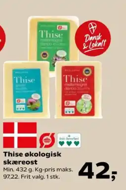 Kvickly Thise økologisk skæreost tilbud