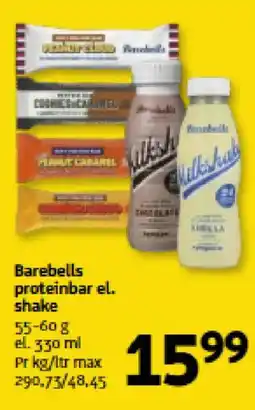 Løvbjerg Barebells proteinbar el. shake tilbud