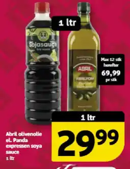 Løvbjerg Abril olivenolie el. Panda expressen soya sauce tilbud