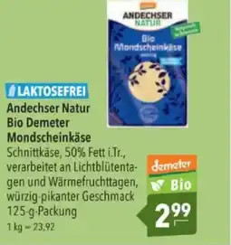 Citti Andechser Natur Bio Demeter Mondscheinkäse tilbud