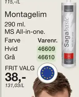 Harald Nyborg Montagelim MS All-in-one tilbud