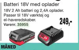 Harald Nyborg Batteri 18V med oplader tilbud