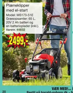 Harald Nyborg Plæneklipper med el-start tilbud