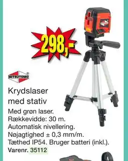 Harald Nyborg Krydslaser med stativ tilbud