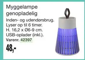 Harald Nyborg Myggelampe genopladelig tilbud