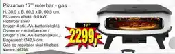 Harald Nyborg Pizzaovn 17’’ roterbar - gas tilbud