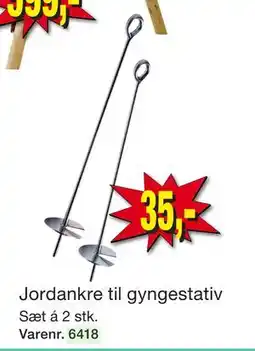 Harald Nyborg Jordankre til gyngestativ tilbud
