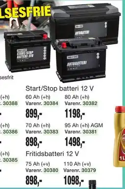 Harald Nyborg Start/Stop batteri 12 V tilbud