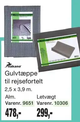 Harald Nyborg Gulvtæppe til rejsefortelt tilbud