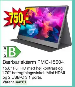 Harald Nyborg Bærbar skærm PMO-15604 tilbud