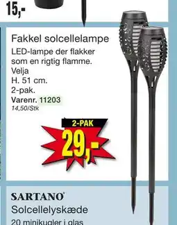 Harald Nyborg Fakkel solcellelampe tilbud
