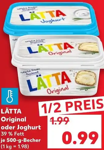 Kaufland Lätta Original Oder Joghurt 500g tilbud
