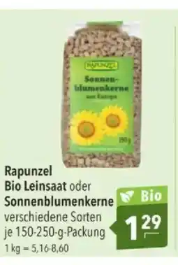 Citti Rapunzel Bio Leinsaat oder Sonnenblumenkerne tilbud