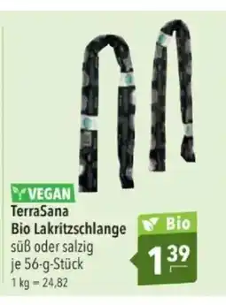 Citti TerraSana Bio Lakritzschlange tilbud