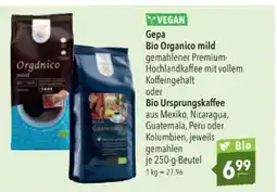 Citti Gepa Bio Organico mild oder Bio Ursprungskaffee tilbud