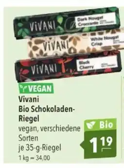 Citti Vivani Bio Schokoladen- Riegel tilbud