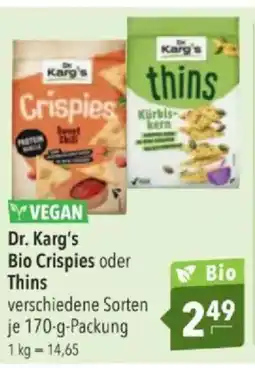 Citti Dr. Karg's Bio Crispies oder Thins tilbud