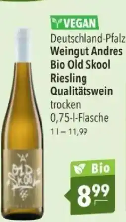 Citti Weingut Andres Bio Old Skool Riesling Qualitätswein tilbud
