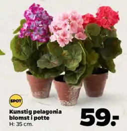 Netto Kunstig pelargonia blomst i potte tilbud