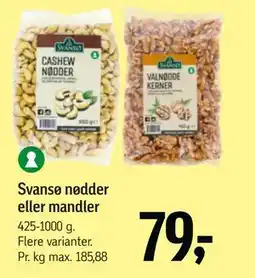 Føtex Svansø nødder eller mandler tilbud