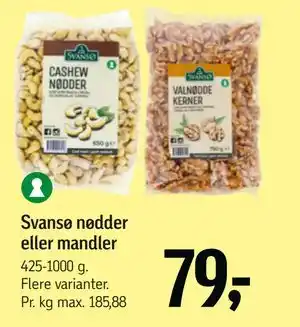 Føtex Svansø nødder eller mandler tilbud