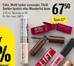 Føtex Multi tasker concealer, Thrill Seeker lipstick eller Wonderful brow tilbud
