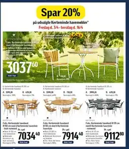 Føtex Spar 20% på udvalgte Kerteminde havemøbler tilbud