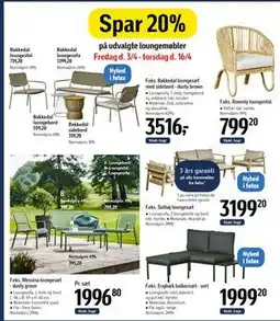 Føtex Spar 20% på udvalgte loungemøbler tilbud