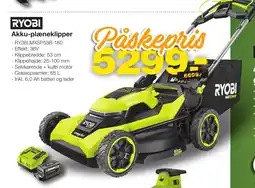 Bauhaus RYOBI Akku-plæneklipper tilbud