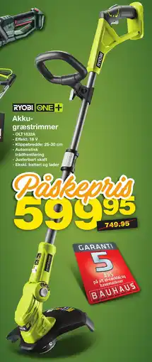Bauhaus Ryobi one+ akku- græstrimmer tilbud
