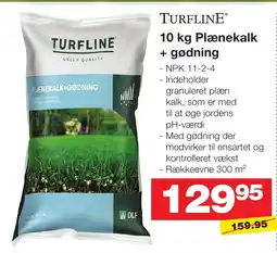 Bauhaus Turfline plænekalk + gødning tilbud