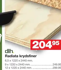 Bauhaus Dlh. radiata krydsfiner tilbud