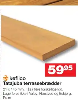 Bauhaus Keflico tatajuba terrassebrædder tilbud
