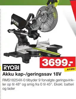 Bauhaus RYOBI Akku kap-/geringssav 18V tilbud