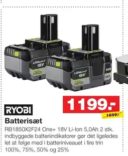 Bauhaus RYOBI Batterisæt tilbud