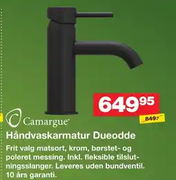 Bauhaus Camargue Håndvaskarmatur Dueodde tilbud