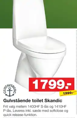 Bauhaus Gulvstående toilet skandic tilbud