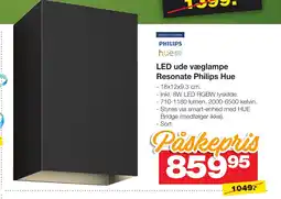 Bauhaus LED ude væglampe Resonate Philips Hue tilbud