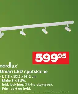 Bauhaus Nordlux omari led spotskinne tilbud