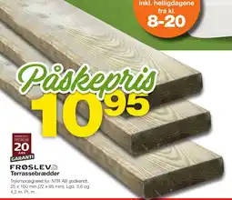 Bauhaus Frøslev terrassebrædder tilbud