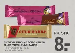 MENY Anthon Berg marcipanbrød eller Toms Guld Barre tilbud
