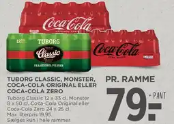MENY Tuborg Classic, Coca-Cola eller Monster (pr. ramme) tilbud