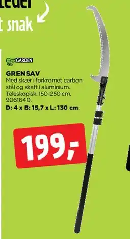 jem & fix Grensav (teleskopisk) tilbud