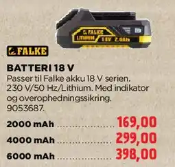 jem & fix Batteri 18 V tilbud