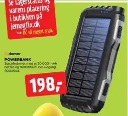 jem & fix Powerbank (solcelledrevet) tilbud