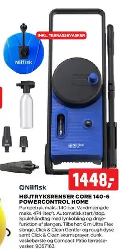jem & fix Nilfisk Højtryksrenser CORE 140-6 PowerControl Home tilbud